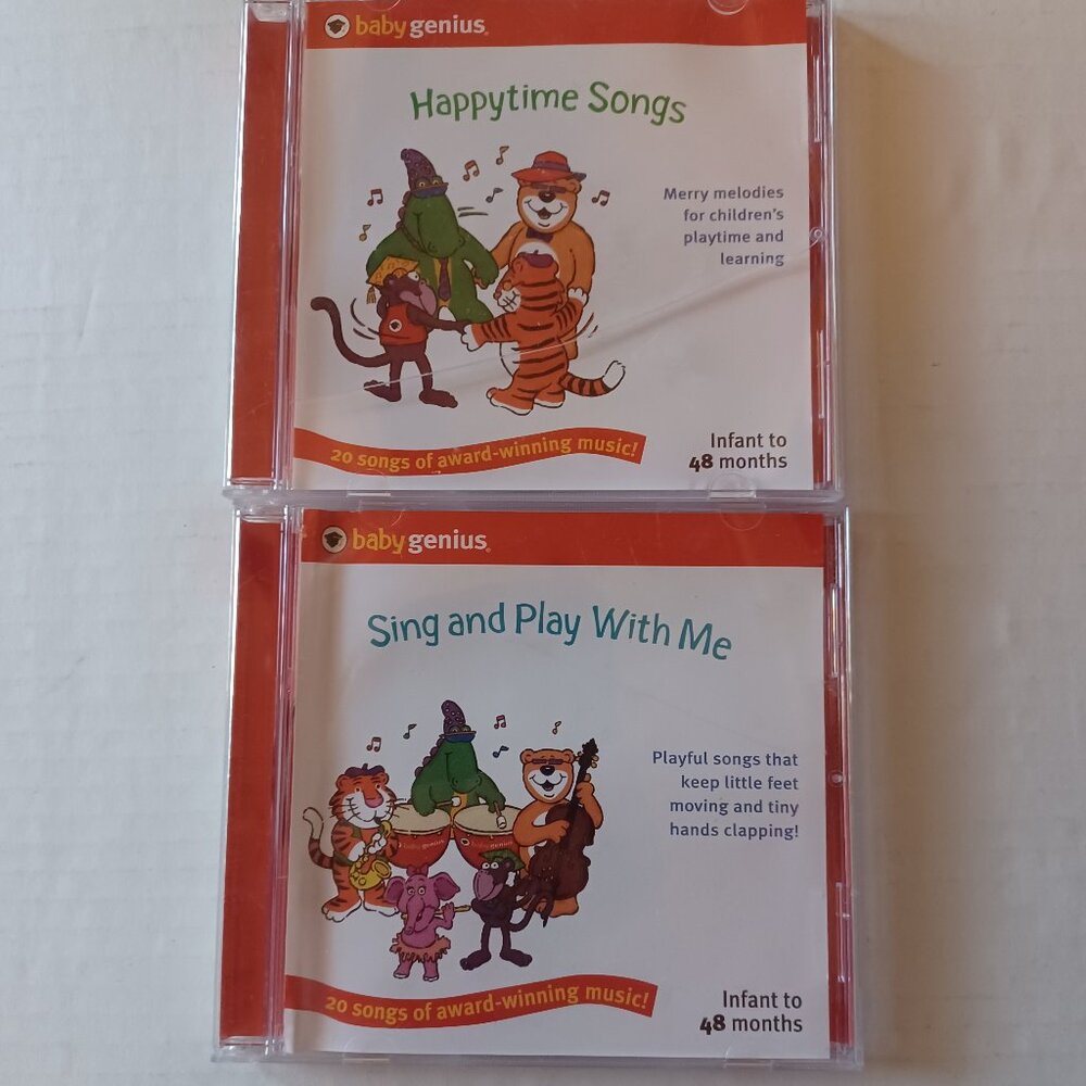 2004 Baby Genius CD 2 Pack - Happytime Songs & Sing and Play with Me